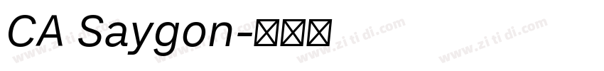 CA Saygon字体转换